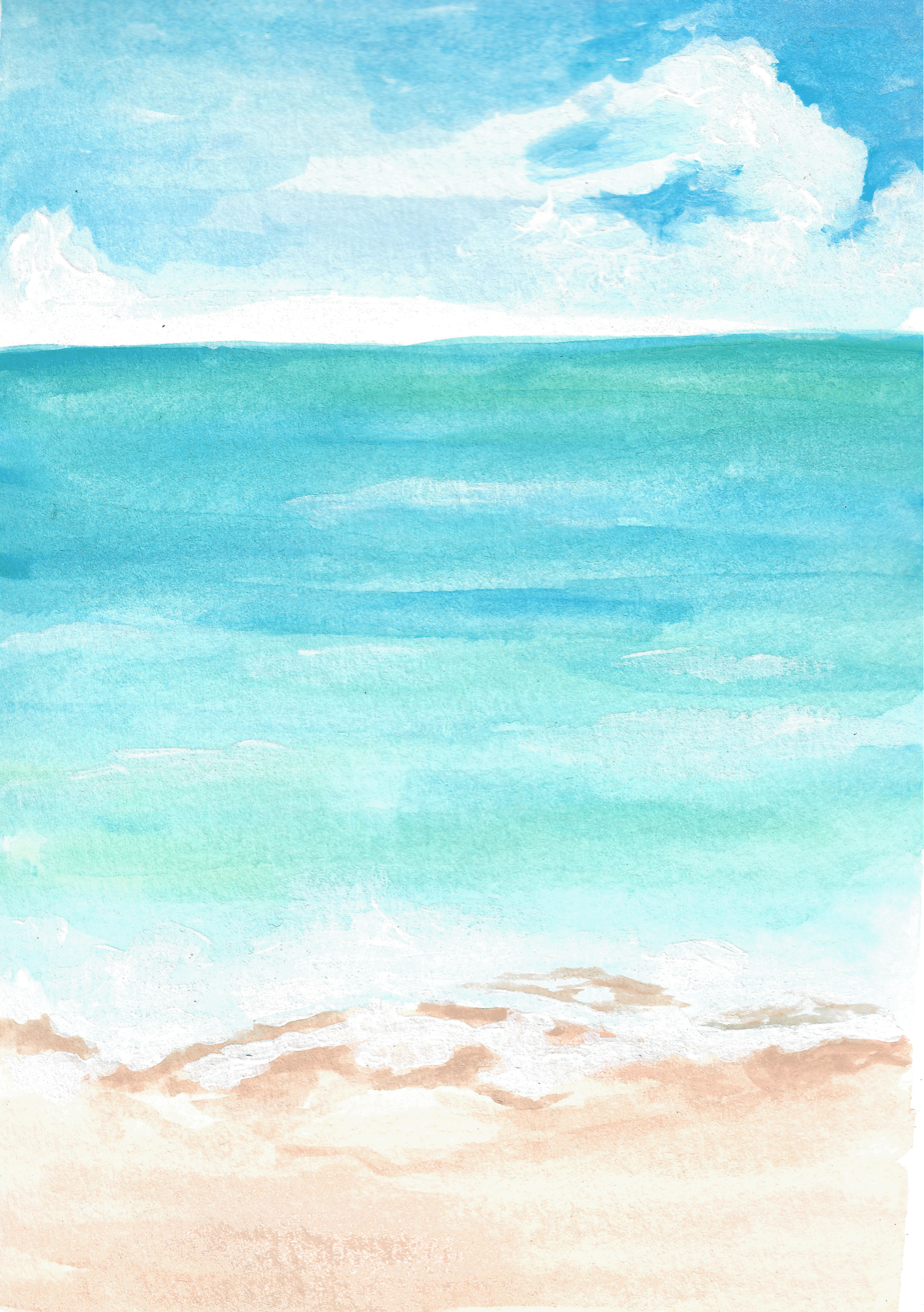 Watercolor Beach Background