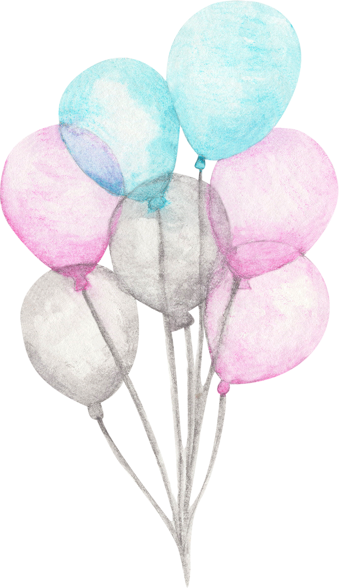 Colorful Balloons Watercolor