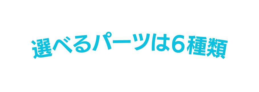 選べるパーツは６種類